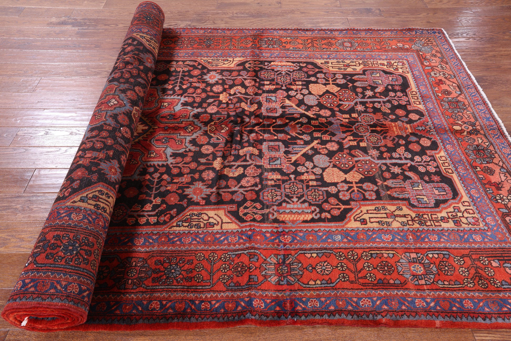 Black New Authentic Persian Nahavand Rug - 5' 10" X 11' 3" - Golden Nile