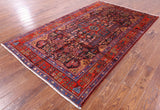 Black New Authentic Persian Nahavand Hnad Knotted Rug - 5' 4" X 9' 1" - Golden Nile