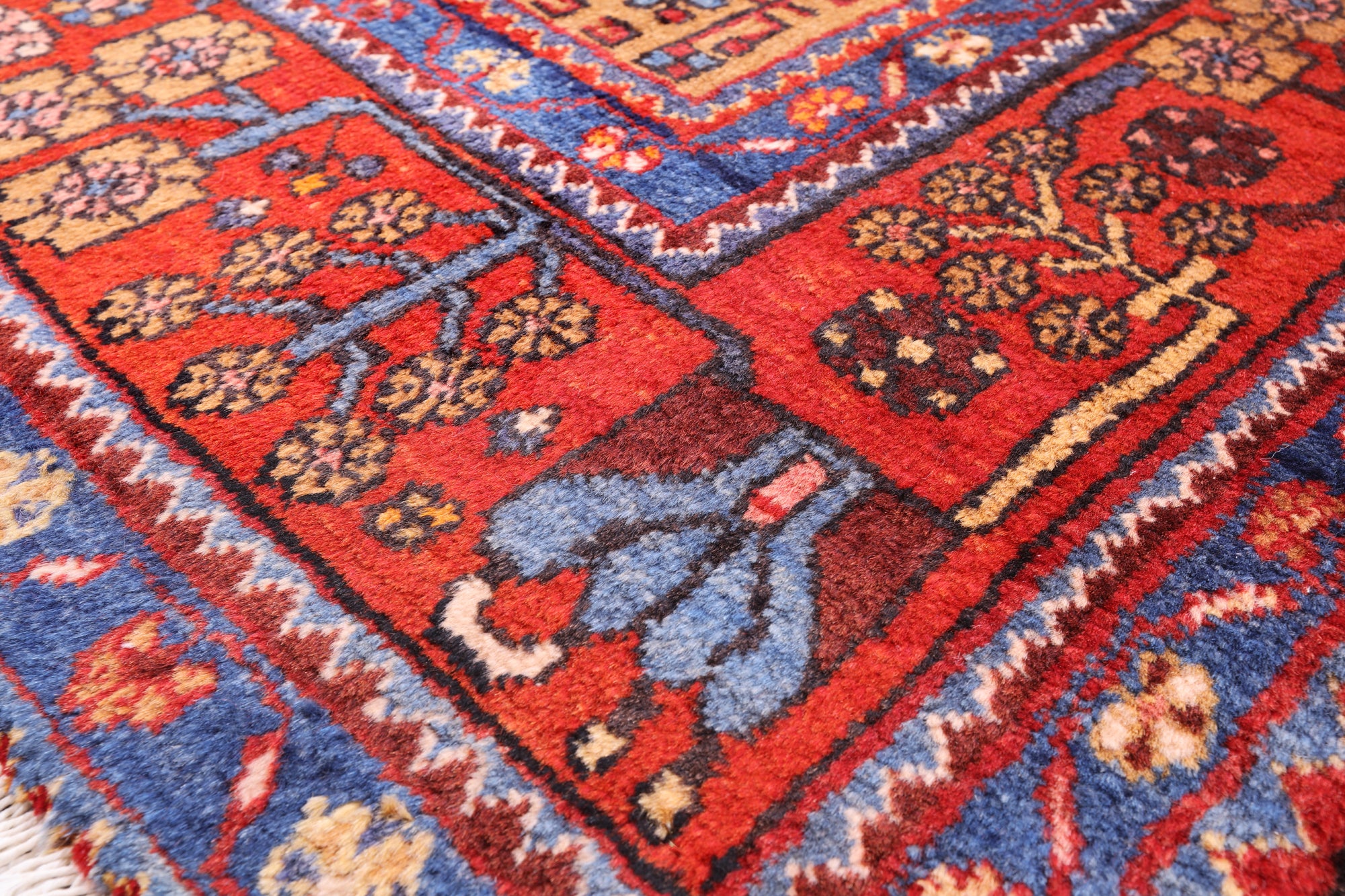 Black New Authentic Persian Nahavand Hnad Knotted Rug - 5' 4" X 9' 1" - Golden Nile