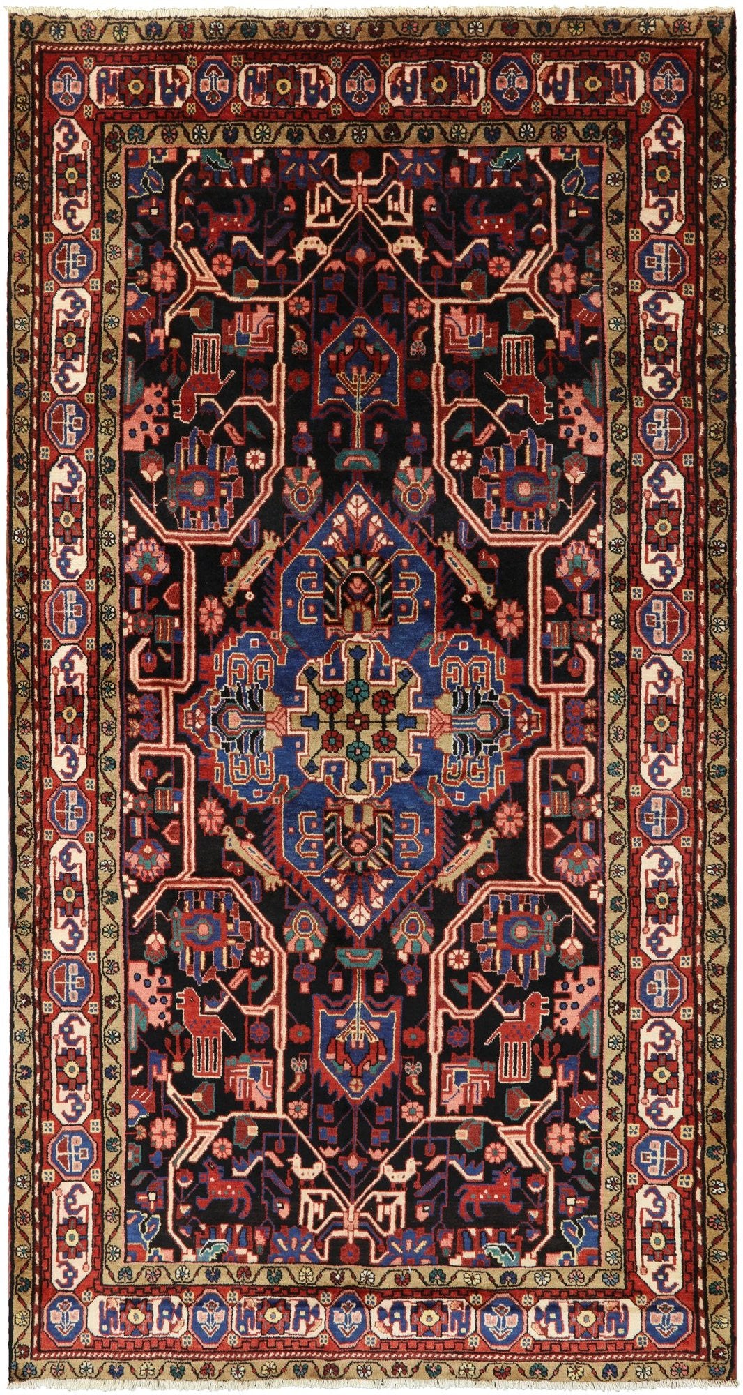 New Persian Nahavand Wool Rug 5' 5" X 10' 1" - Golden Nile