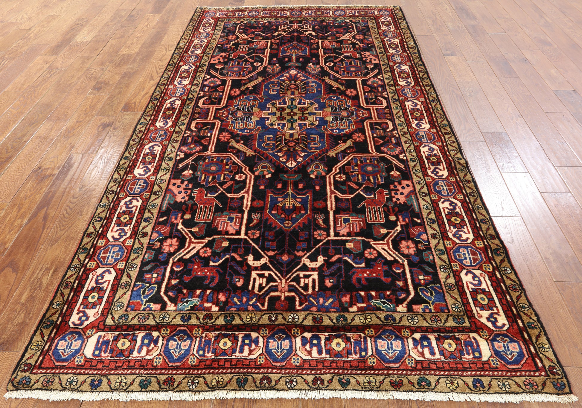 New Persian Nahavand Wool Rug 5' 5" X 10' 1" - Golden Nile