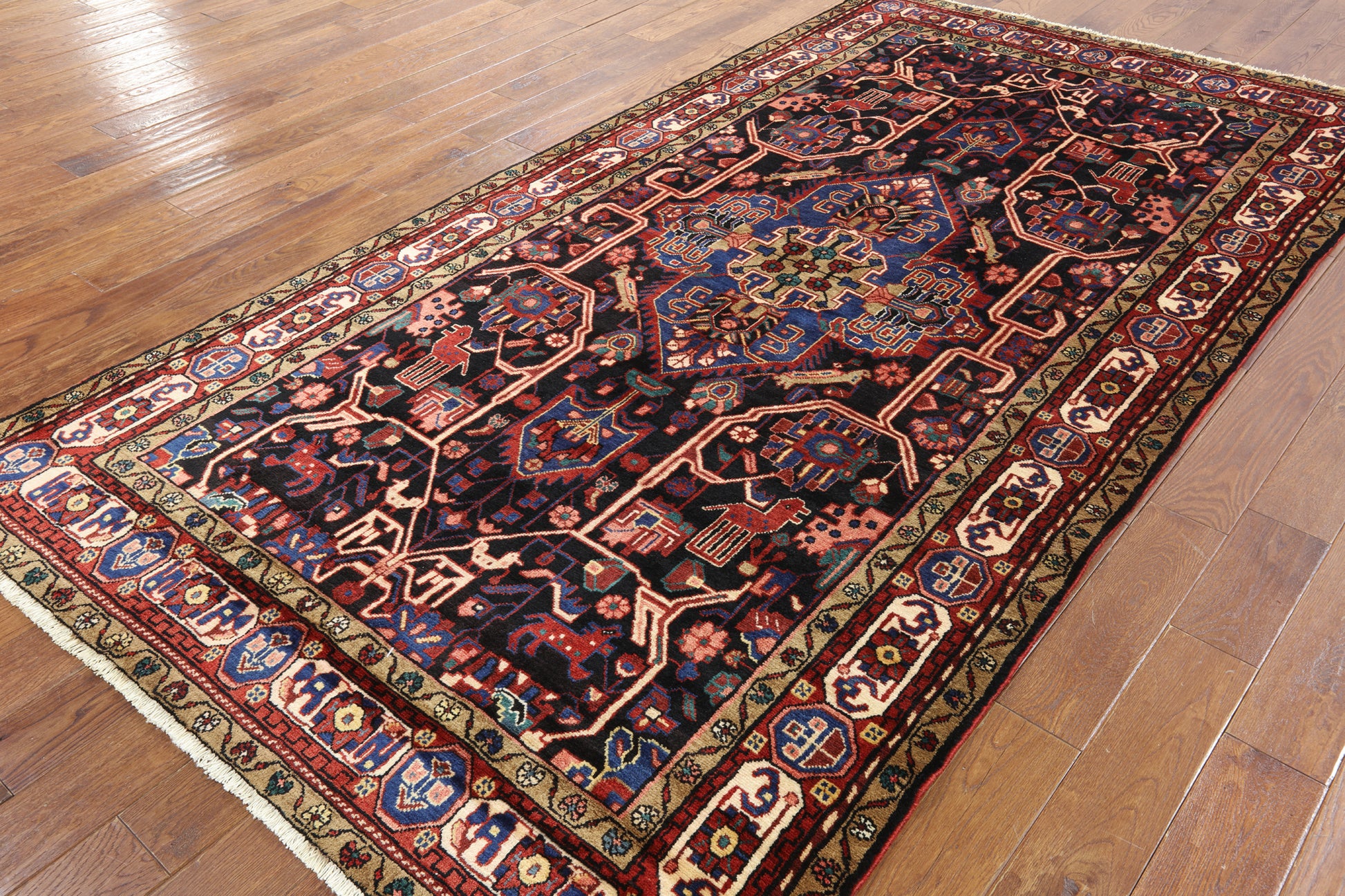 New Persian Nahavand Wool Rug 5' 5" X 10' 1" - Golden Nile