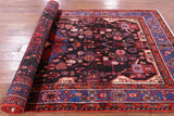 Black New Authentic Persian Nahavand Hand Knotted Rug - 4' 11" X 10' 0" - Golden Nile