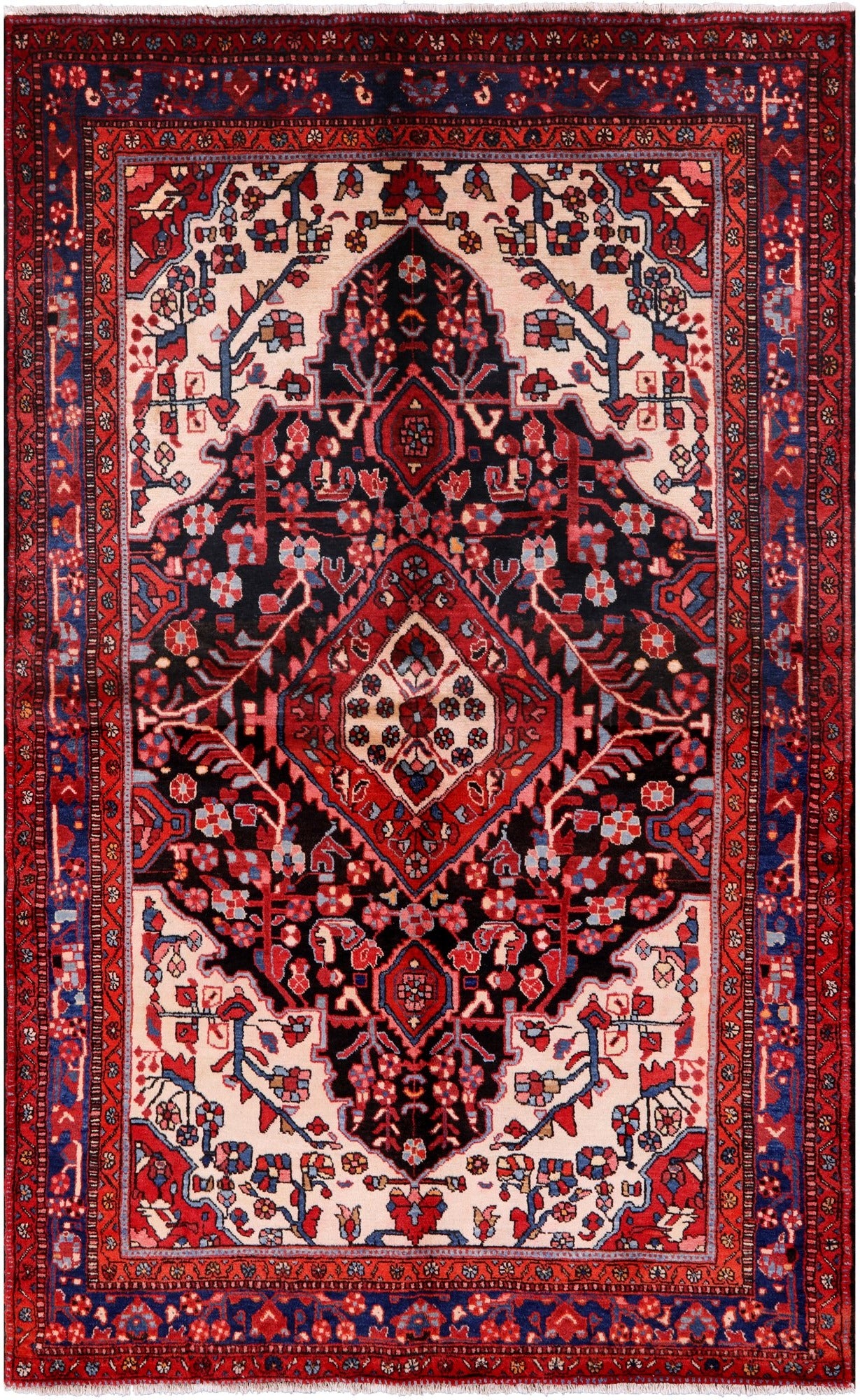 New Authentic Persian Nahavand Handmade Wool Rug - 5' 4" X 8' 11" - Golden Nile
