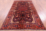 Black New Authentic Persian Nahavand Area Rug - 5' 5" X 9' 3" - Golden Nile