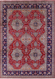 Red New Authentic Persian Tabriz Hand Knotted Wool Rug - 10' 4" X 14' 6" - Golden Nile