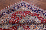 Red New Authentic Persian Tabriz Hand Knotted Wool Rug - 10' 4" X 14' 6" - Golden Nile