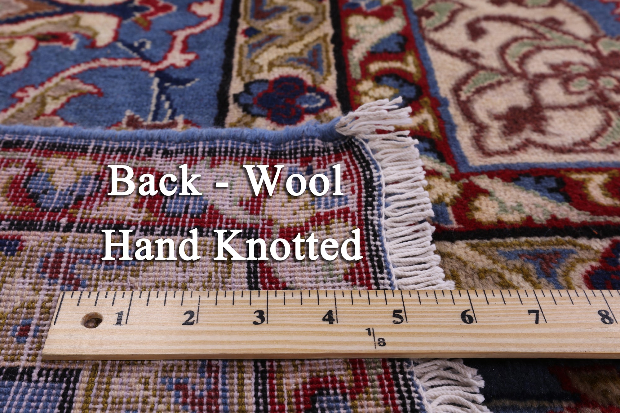 Blue New Authentic Persian Isfahan Hand Knotted Wool Rug - 10' 0" X 13' 11" - Golden Nile