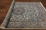 New Authentic Persian Nain Wool & Silk Rug - 6' 7" X 10' 2" - Golden Nile