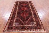 Black New Authentic Persian Hamadan Hand Knotted Rug - 5' 3" X 10' 9" - Golden Nile