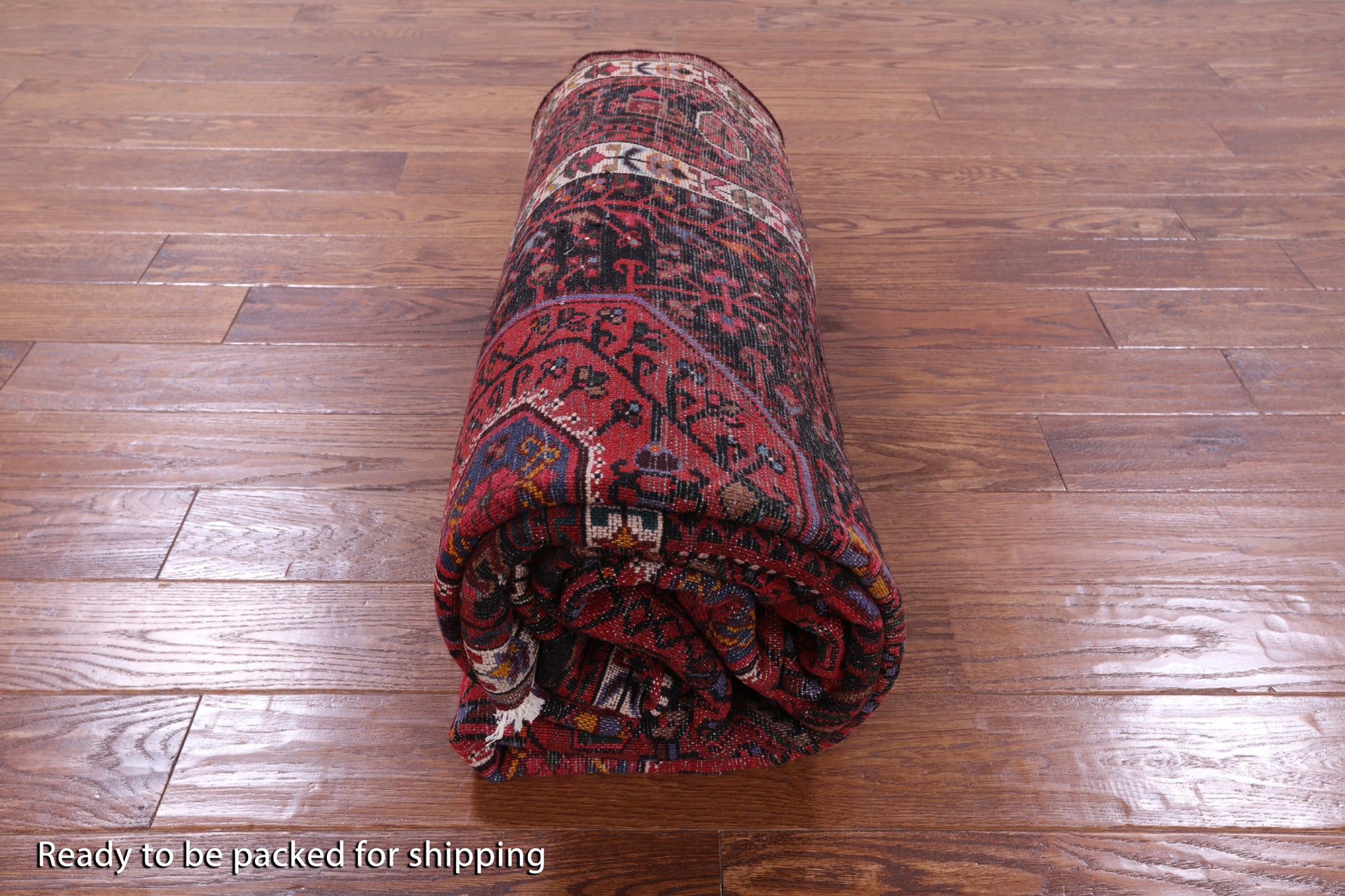 Black New Authentic Persian Hamadan Hand Knotted Rug - 5' 3" X 10' 9" - Golden Nile