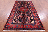 Black New Authentic Persian Nahavand Rug - 4' 11" X 9' 2" - Golden Nile