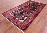 Black New Authentic Persian Nahavand Rug - 4' 11" X 9' 2" - Golden Nile