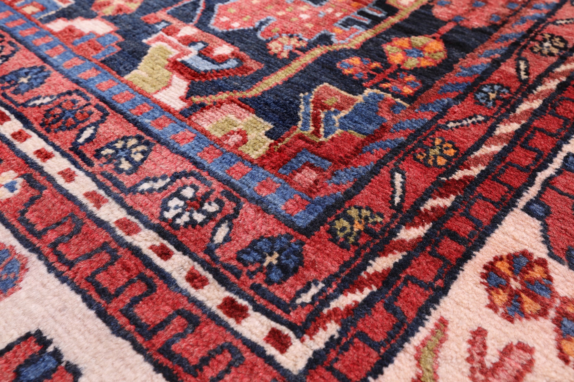 New Persian Nahavand Hand Knotted Rug - 4' 8" X 10' 1" - Golden Nile