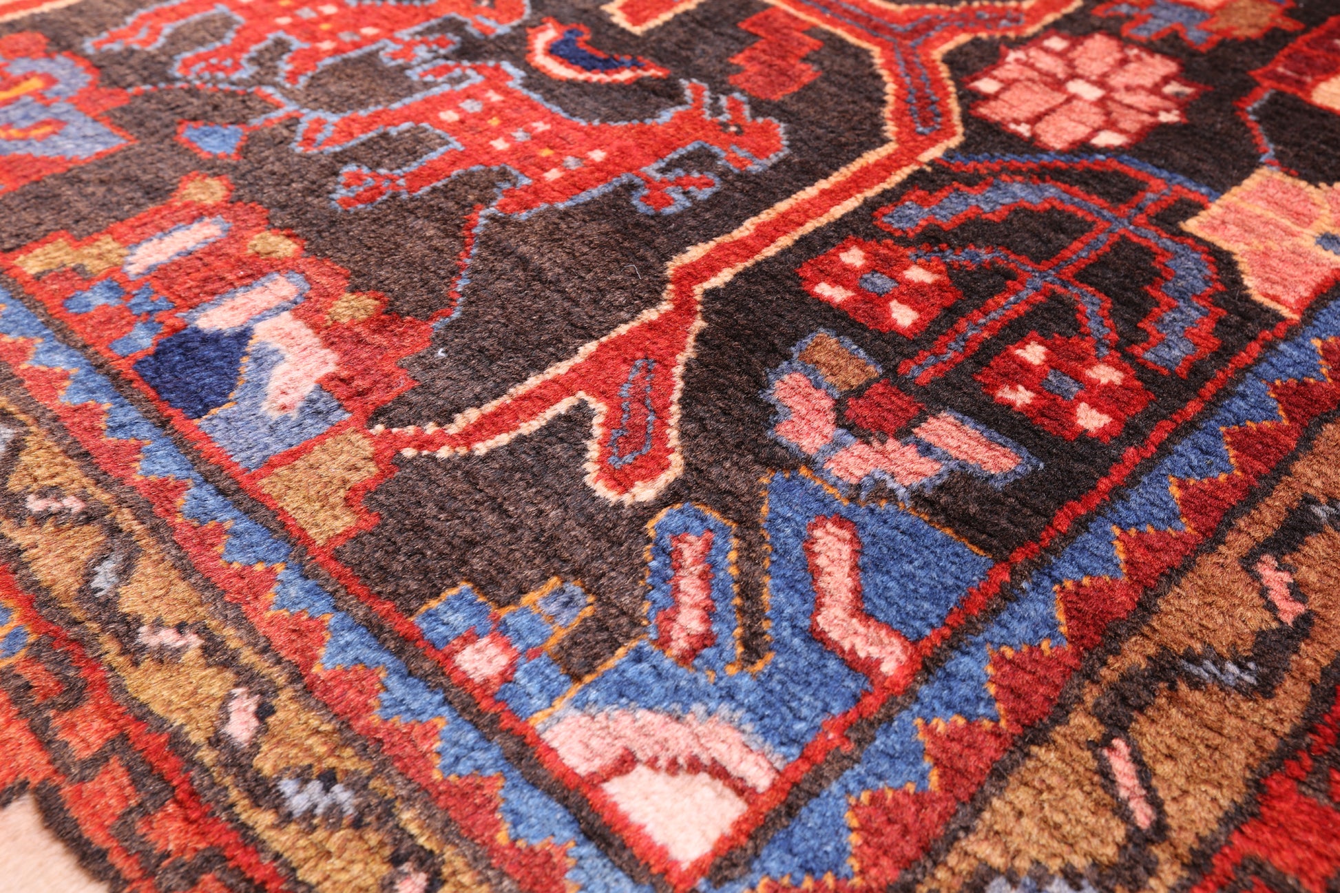 Black New Authentic Persian Nahavand Rug - 5' 5" X 9' 11" - Golden Nile