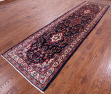 New Authentic Persian Hamadan Wool Runner Rug - 3' 7" X 12' 9" - Golden Nile