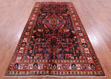 Black New Authentic Persian Nahavand Wool Rug - 5' 3" X 10' 4" - Golden Nile