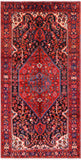 Black New Persian Hamadan Full Pile Wool Rug - 5' 1" X 10' 5" - Golden Nile