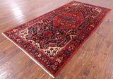 Black New Persian Hamadan Full Pile Wool Rug - 5' 1" X 10' 5" - Golden Nile