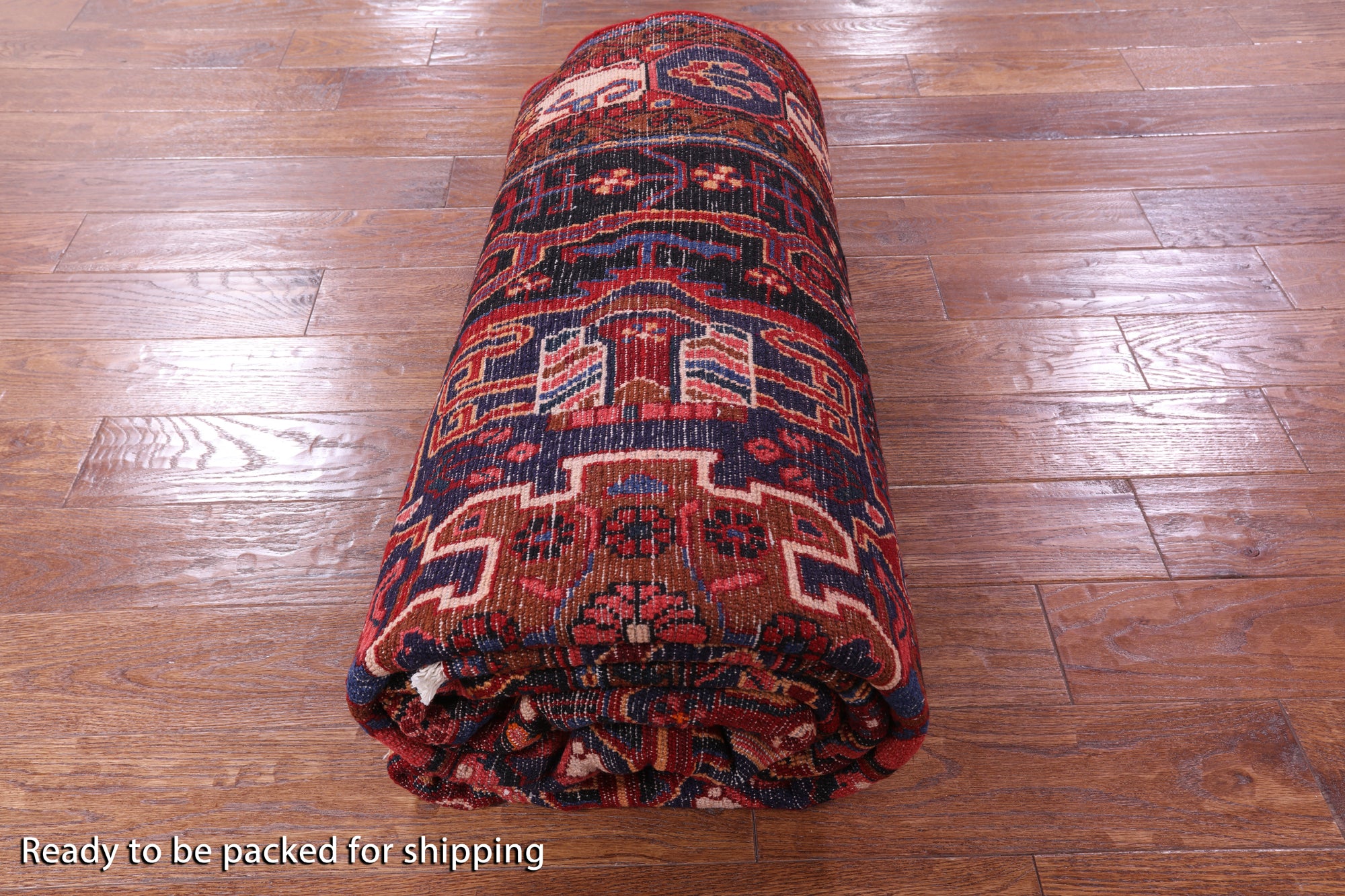 Black Persian Hamadan Hand Knotted Wool Rug - 5' 1" X 10' 5" - Golden Nile