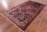 Authentic Persian Hamadan Area Rug - 5' 1" X 8' 8" - Golden Nile