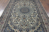 New Handmade Persian Nain Wool & Silk Area Rug 6' 4" X 9' 9" - Golden Nile