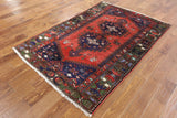 4' 3" X 6' 6" New Persian Nahavand Wool Hand Knotted Rug - Golden Nile