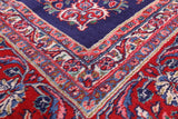 Blue New Authentic Persian Hamadan Hand Knotted Rug - 6' 11" X 10' 10" - Golden Nile