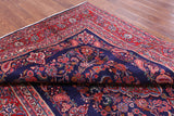 Blue New Authentic Persian Hamadan Hand Knotted Rug - 6' 11" X 10' 10" - Golden Nile