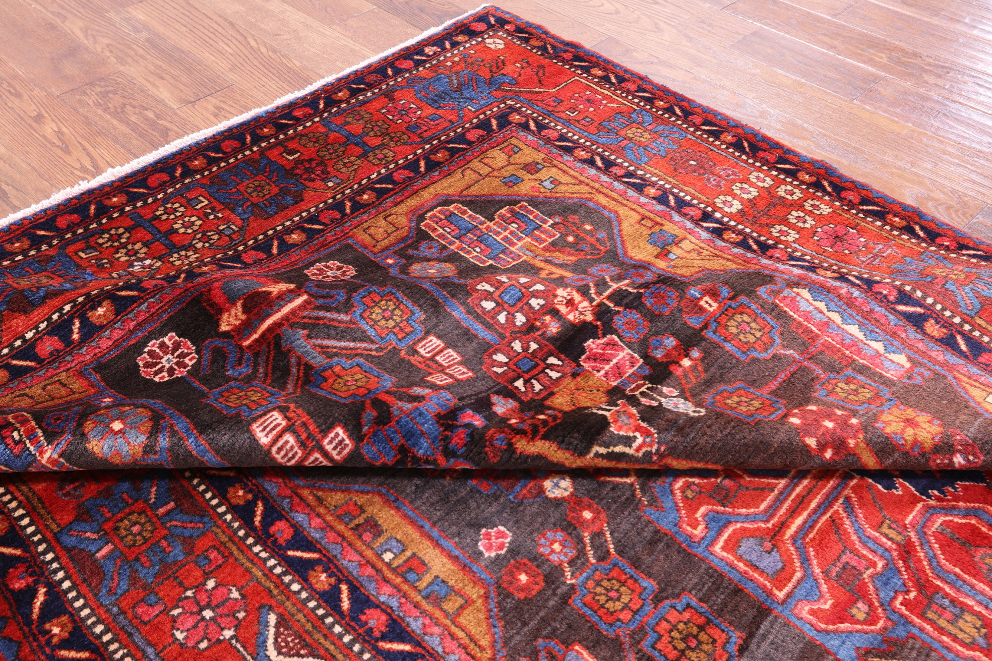 New Authentic Persian Nahavand Hand Knotted Rug - 5' 10" X 10' 0" - Golden Nile