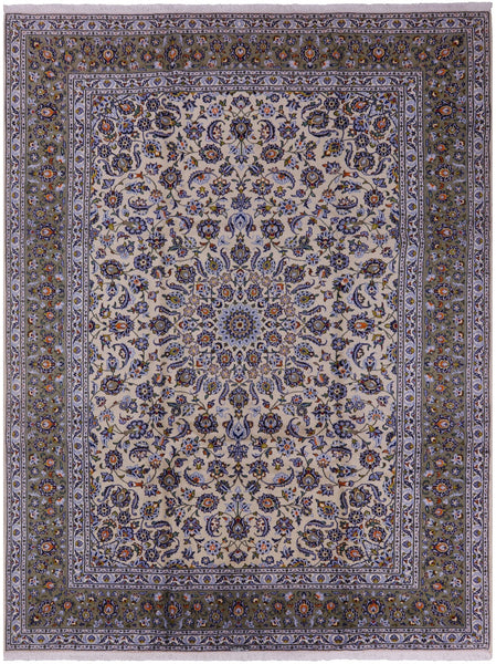 New Authentic Persian Kashan Rug - 9' 9" X 12' 10" - Golden Nile
