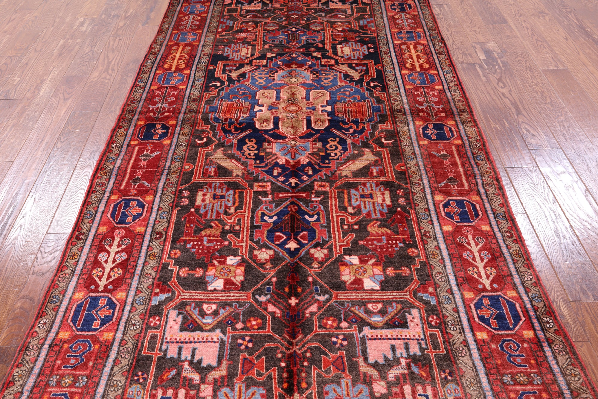 New Authentic Persian Nahavand Hand Knotted Rug - 5' 0" X 10' 1" - Golden Nile