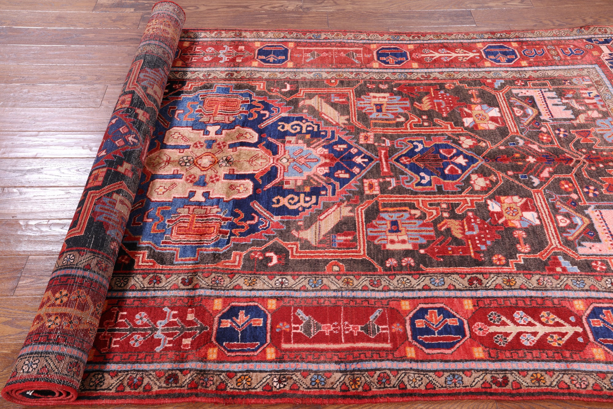 New Authentic Persian Nahavand Hand Knotted Rug - 5' 0" X 10' 1" - Golden Nile