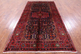 Black New Persian Nahavand Wool Rug - 5' 4" X 10' 0" - Golden Nile