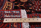 Black New Authentic Persian Nahavand Hand Knotted Rug - 5' 6" X 9' 6" - Golden Nile