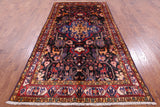 Black New Authentic Persian Nahavand Rug - 5' 2" X 9 11" - Golden Nile