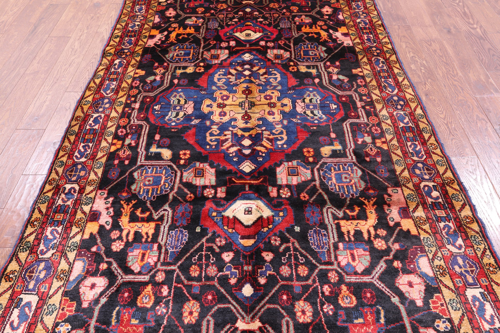 Black New Authentic Persian Nahavand Rug - 5' 2" X 9 11" - Golden Nile