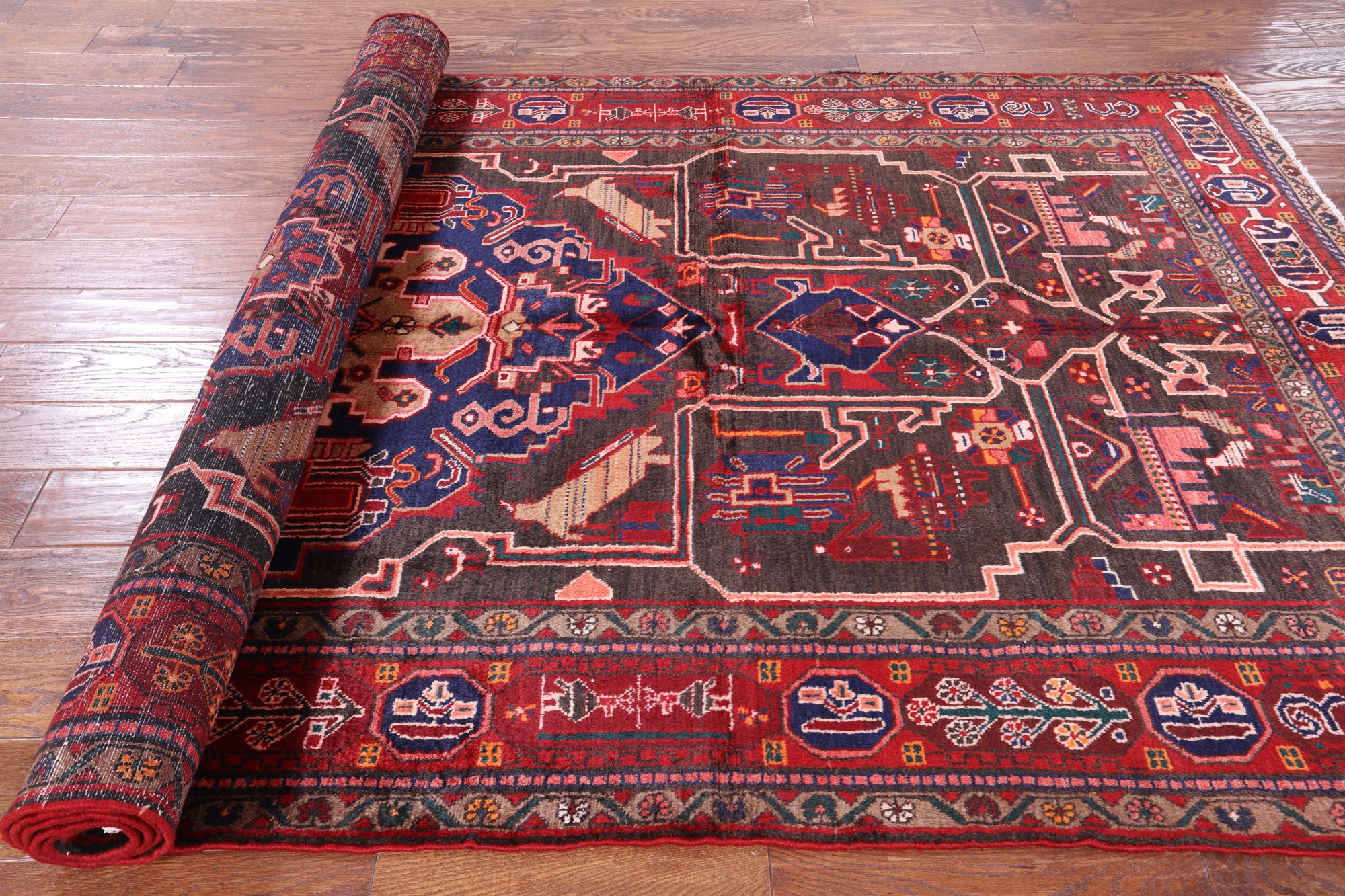 Black New Persian Nahavand Rug - 5' 2" X 10' 6" - Golden Nile