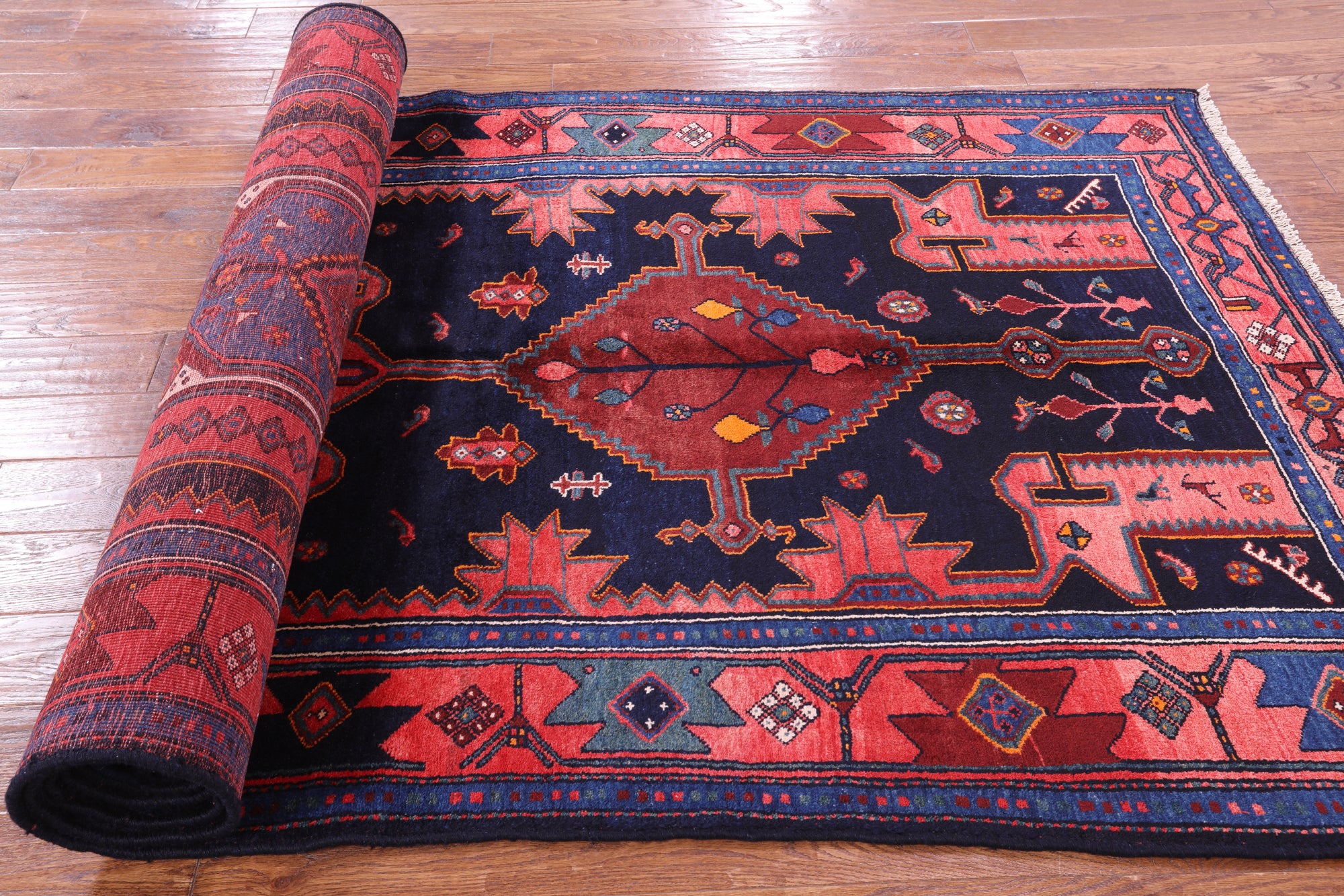 New Authentic Persian Nahavand Handmade Wool Rug - 4' 9" X 13' - Golden Nile