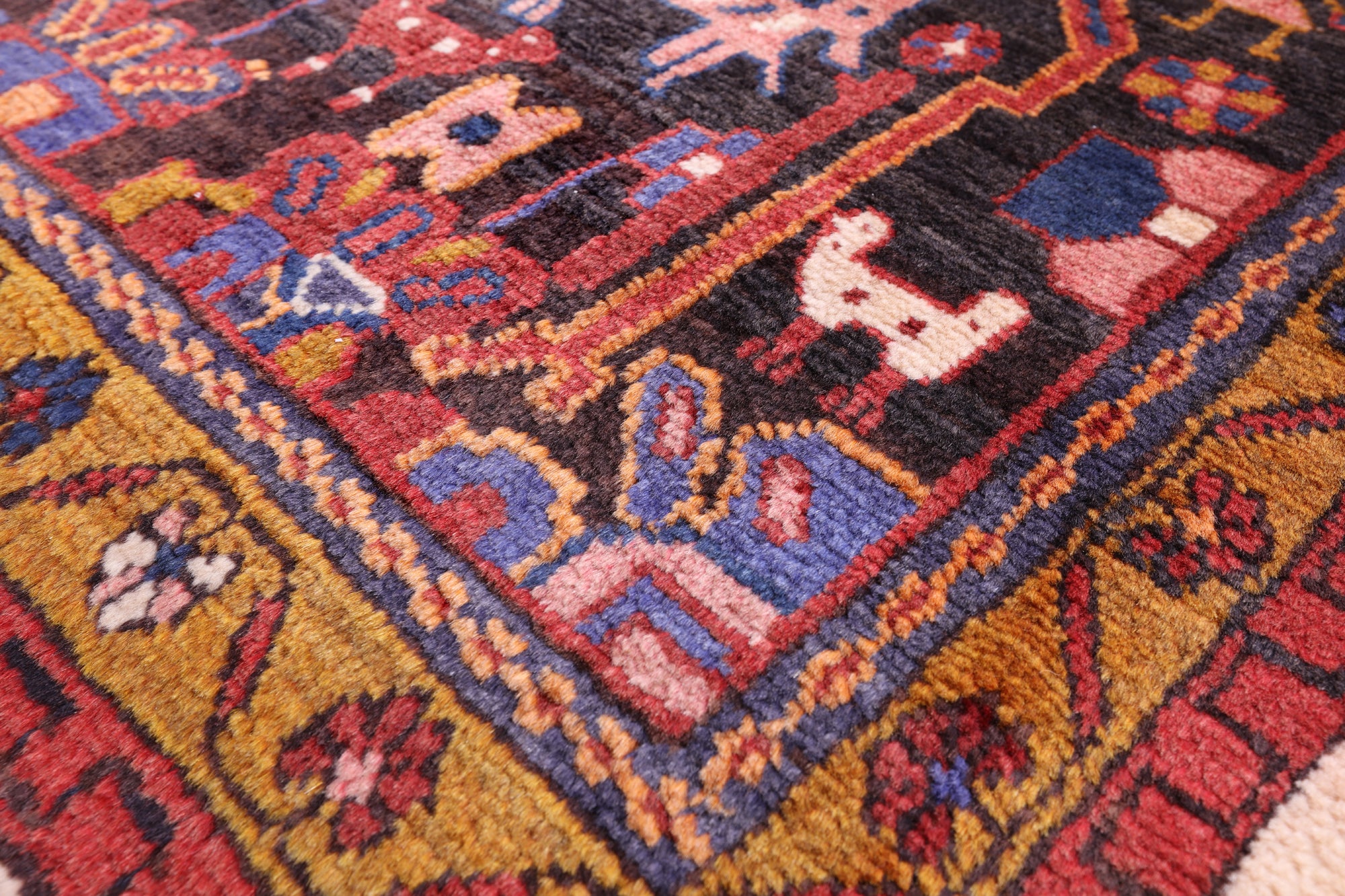 Black New Authentic Persian Nahavand Rug - 5' 8" X 11' 3" - Golden Nile