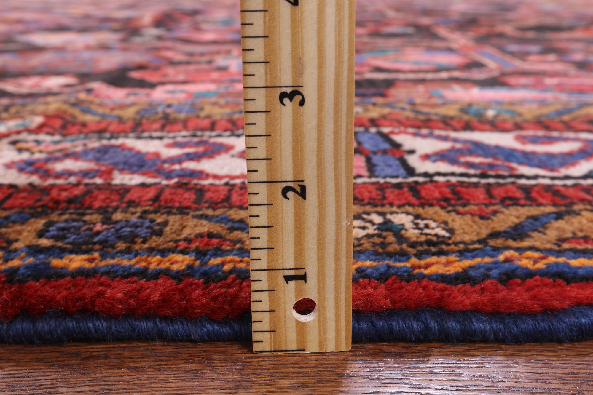 Black New Persian Nahavand Handmade Wool Rug - 5' 11" X 11' 3" - Golden Nile
