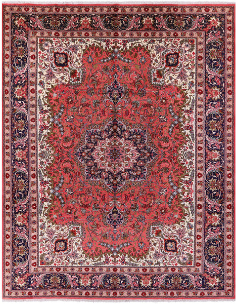 New Authentic Persian Tabriz Wool Rug - 9' 10" X 12' 8" - Golden Nile