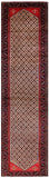 New Authentic Persian Hamadan Hand Knotted Runner Rug - 3' 6" X 13' 5" - Golden Nile