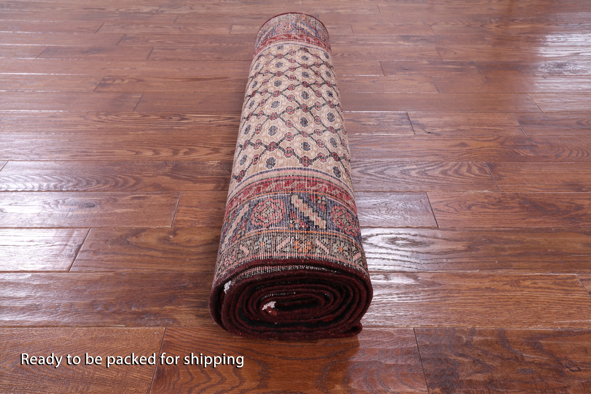 New Authentic Persian Hamadan Hand Knotted Runner Rug - 3' 6" X 13' 5" - Golden Nile
