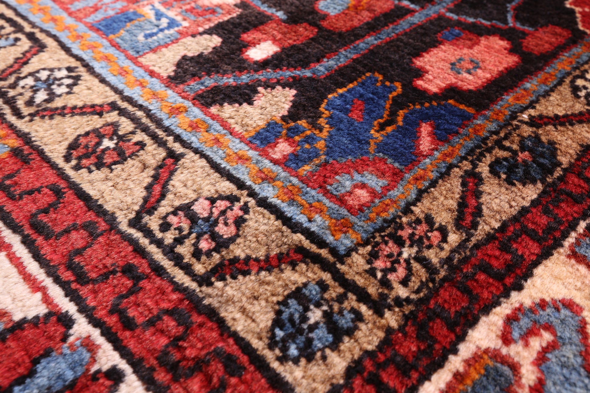 Black New Authentic Nahavand Persian Rug - 5' 5" X 11' 7" - Golden Nile