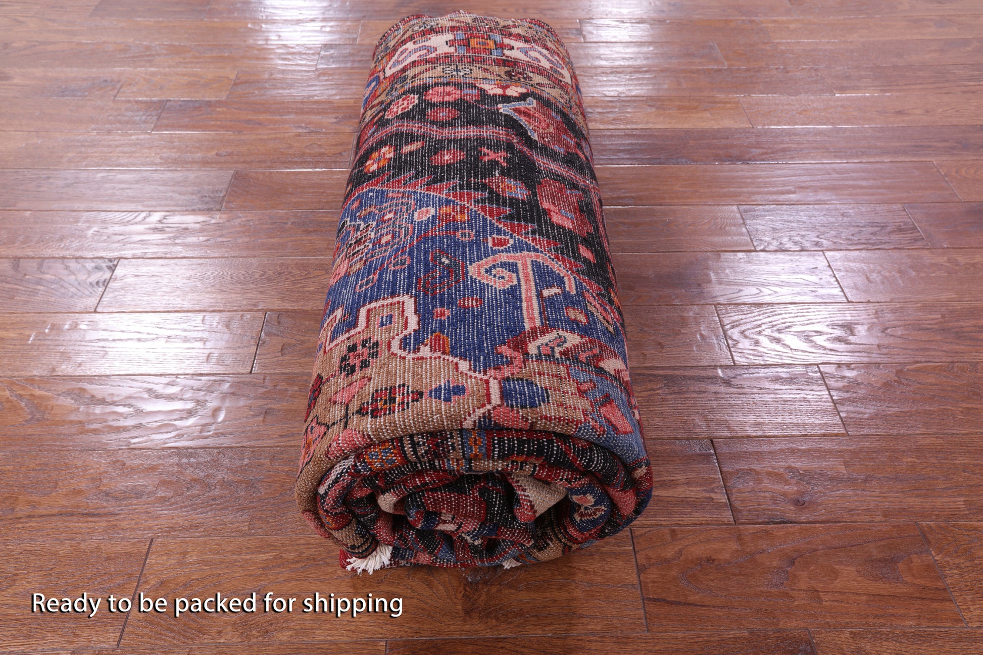 Black New Authentic Nahavand Persian Rug - 5' 5" X 11' 7" - Golden Nile