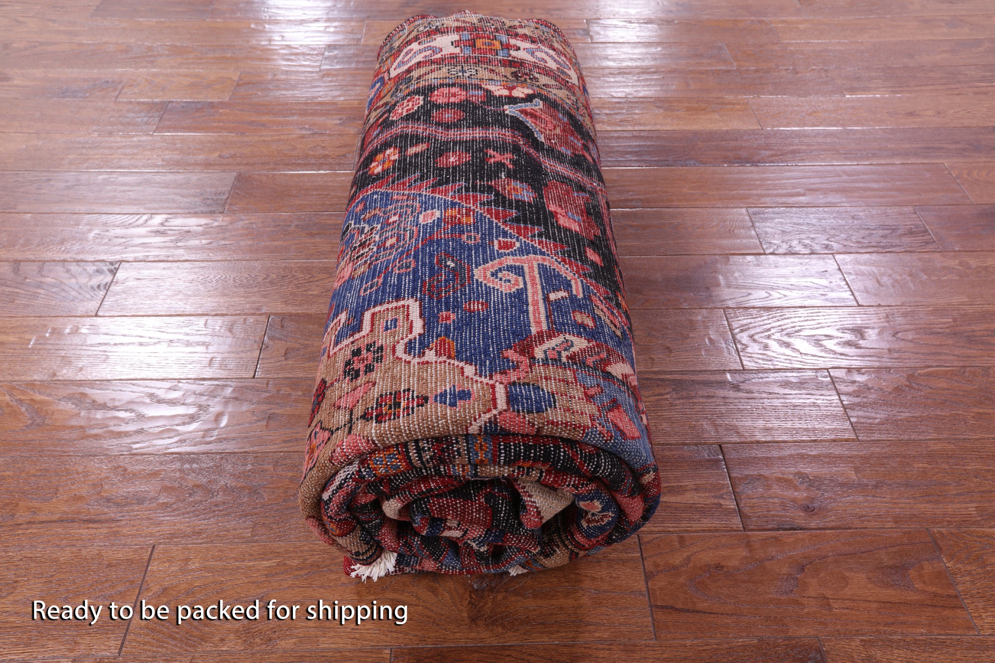 Black New Authentic Nahavand Persian Rug - 5' 5" X 11' 7" - Golden Nile
