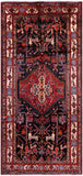 Black New Authentic Persian Hamadan Rug - 5' 0" X 10' 8" - Golden Nile