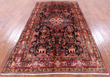 Black New Authentic Persian Nahavand Rug - 5' 3" X 9' 7" - Golden Nile