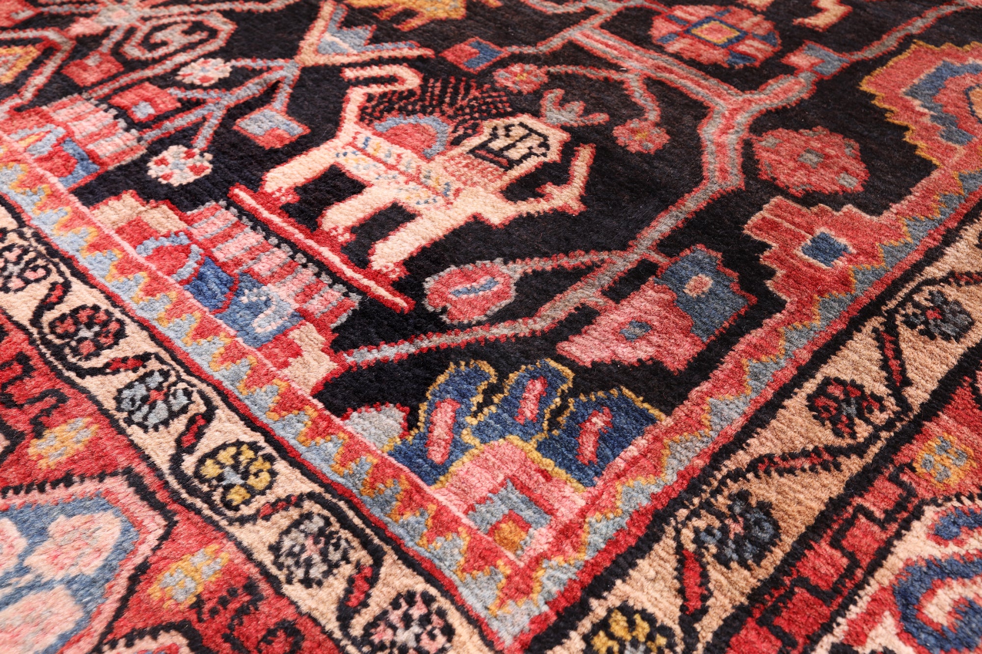 Black New Authentic Persian Nahavand Rug - 5' 3" X 9' 7" - Golden Nile